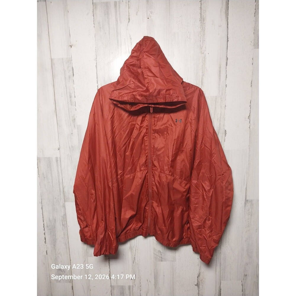 Under Armour Women's 2X Burnt Orange Hooded Lightweight Jacket